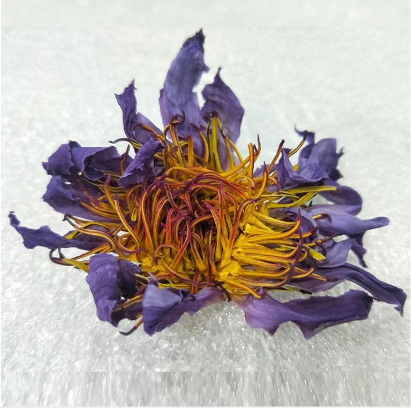 100g., 500g., 1000g.,Thai Dried Blue lotus flower ,Egyptian blue lotus, Nymphaea caerulea, blue lotus bulk