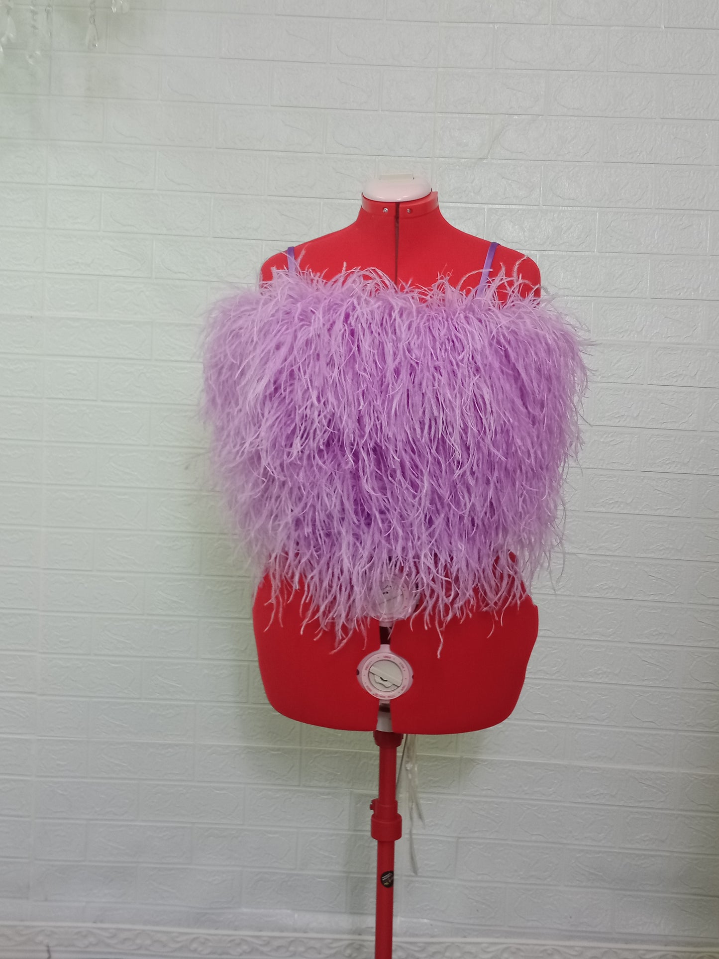 MARAYA Plus Size Feather Front only Crop Top, Prom dress, Cocktail party, cocktail dress, party dress, costume party, hen night party