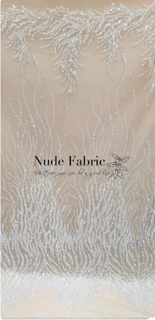 MARAYA Bride Sleeveless Square Neck A-Line Style, Sequin embroidered, Mermaid Style, Hen party, Back siper and V shape.