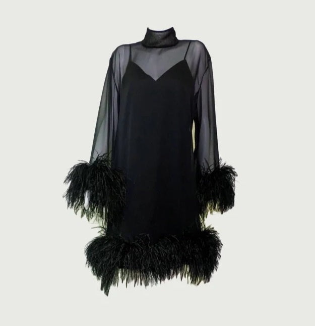 MARAYA Long sleeve Cocktail Length Midi dress