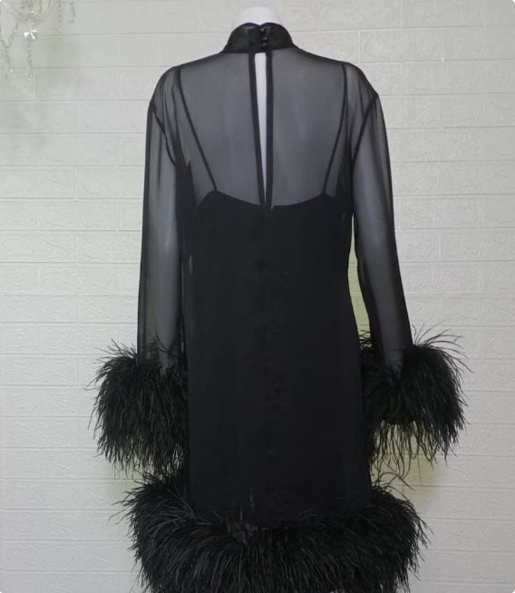 MARAYA Long sleeve Cocktail Length Midi dress