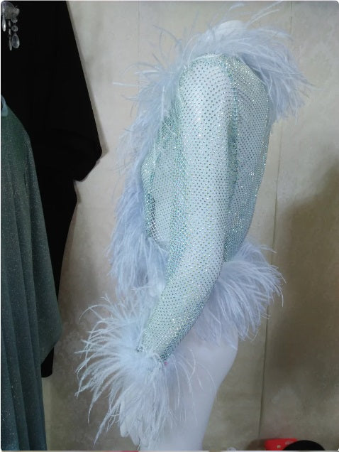 MARAYA Rhinestone Boleros Feather