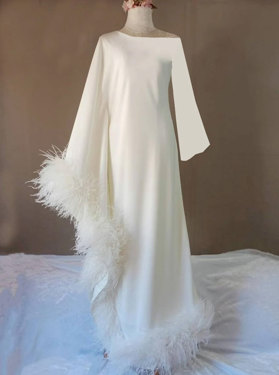 White Ivory One-Shoulder Maxi Dress