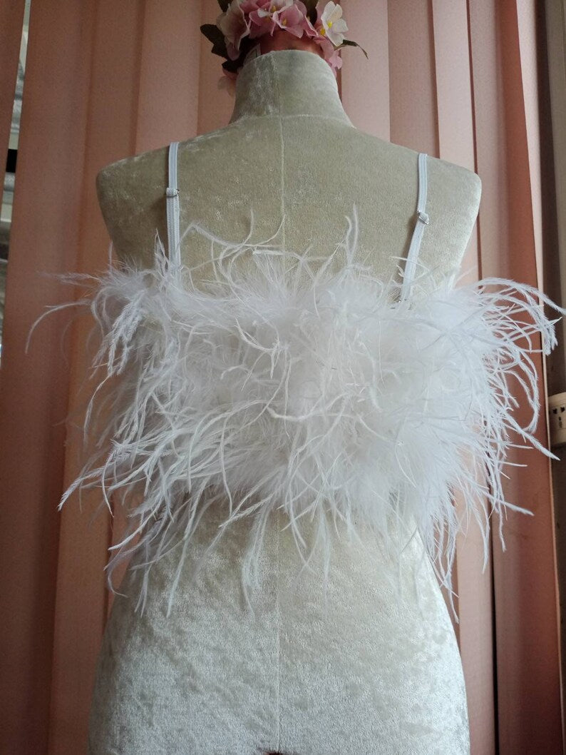White Fur&Mink Crop Top, Prom dress, Plus size clothing,Coctail party, cocktail dress,party dress,costume party, hen night party. size 0-14 US
