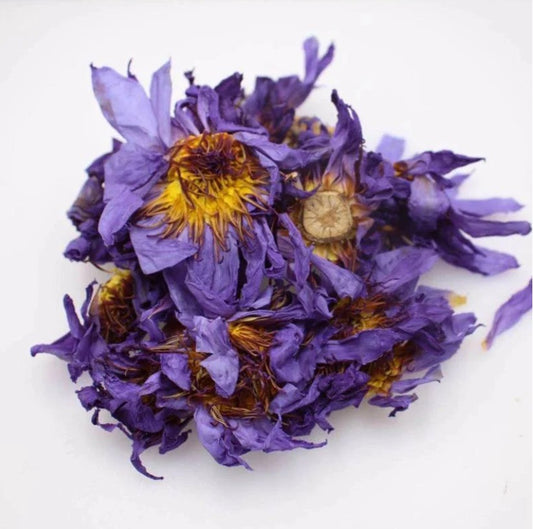 100g., 500g., 1000g.,Thai Dried Blue lotus flower ,Egyptian blue lotus, Nymphaea caerulea, blue lotus bulk