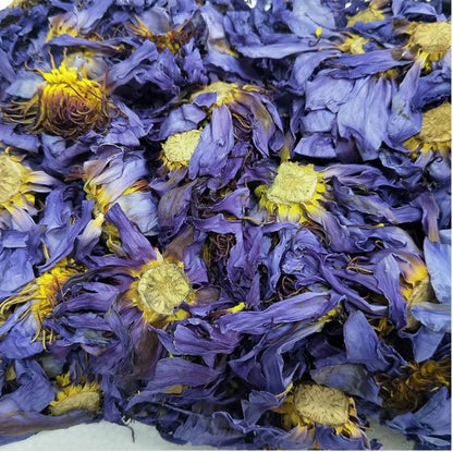 100g., 500g., 1000g.,Thai Dried Blue lotus flower ,Egyptian blue lotus, Nymphaea caerulea, blue lotus bulk