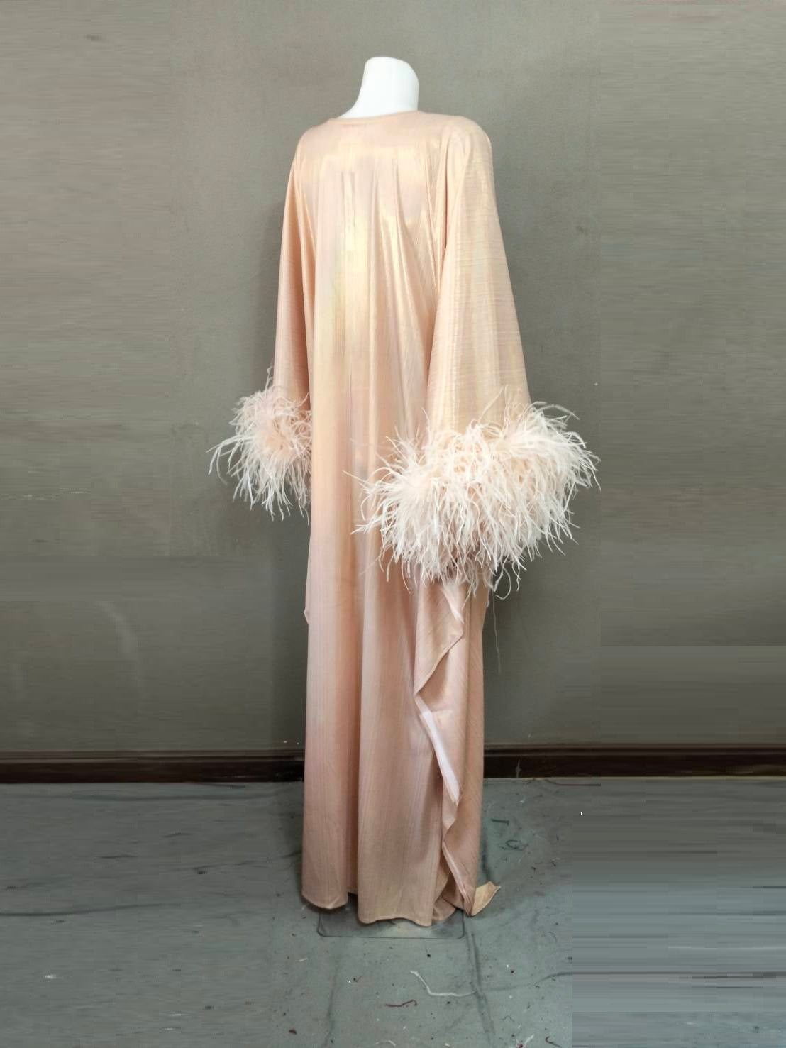 CERVIA Pink Pearl Sparkle Kaftan Dress, Party Cover-Up