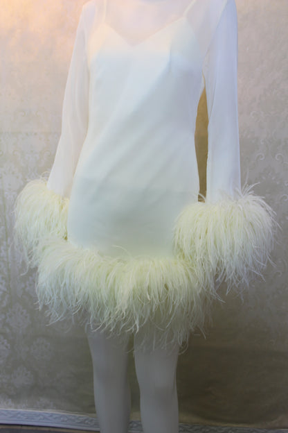 MARAYA Ivory Long Sleeve mini dress