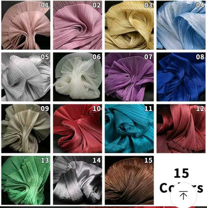 MARAYA Metallic Miyake Pleated Boubou Dress