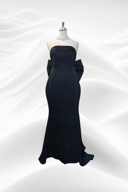 MARAYA Black Mermaid Dress, Black Wedding Dress