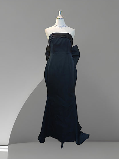 MARAYA Black Mermaid Dress, Black Wedding Dress