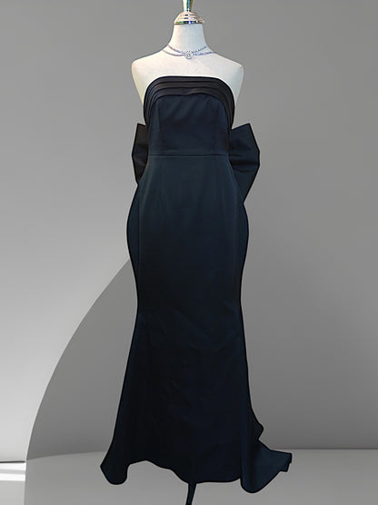MARAYA Black Mermaid Dress, Black Wedding Dress