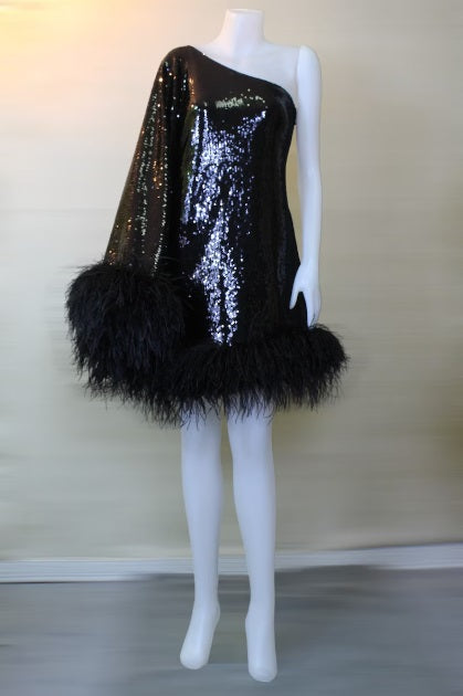 maraya sequin mini dress Bronx Banco Women's Maraya Sequined Minidress - Silver