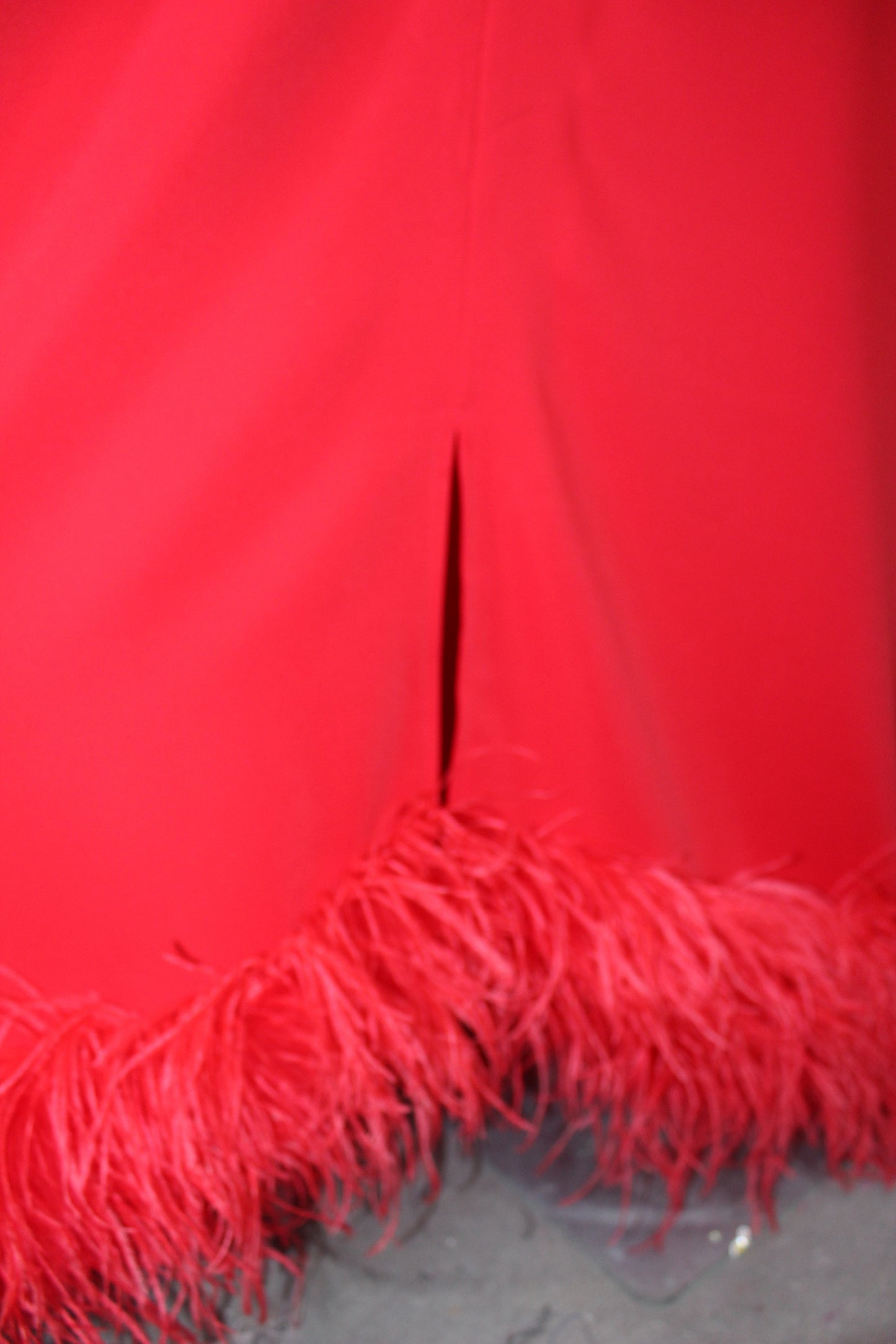 MARAYA Front Slit Kaftan Feather Maxi dress, Christmas dress