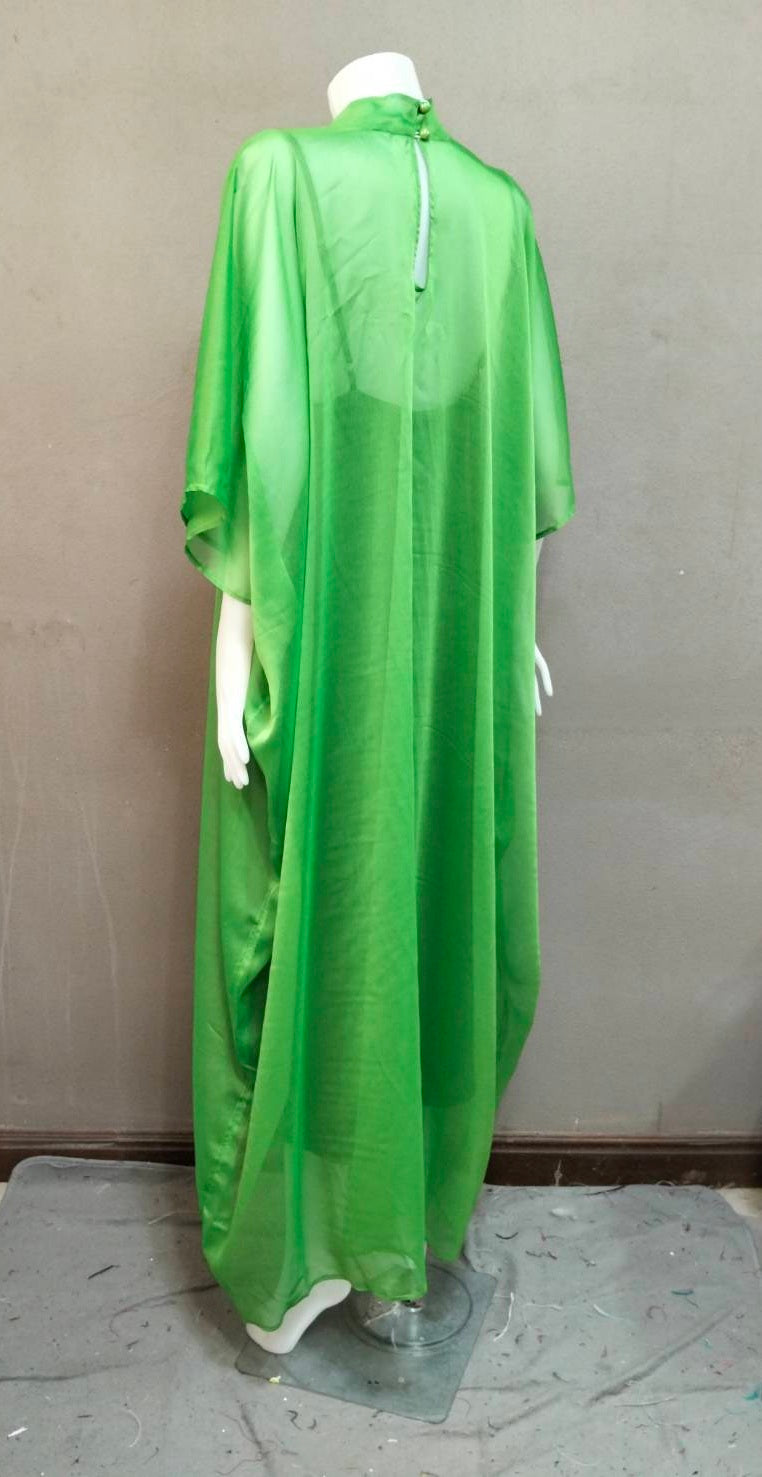 MARAYA High Neck Kaftan Shift Evening Maxi dress (With Slip Dress)