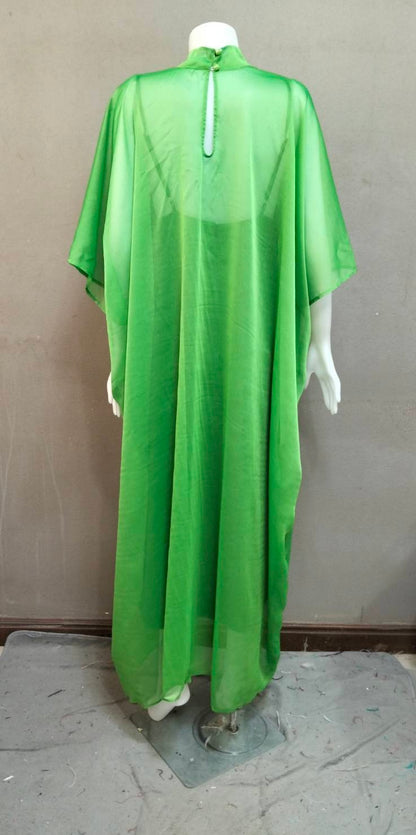 MARAYA High Neck Kaftan Shift Evening Maxi dress (With Slip Dress)
