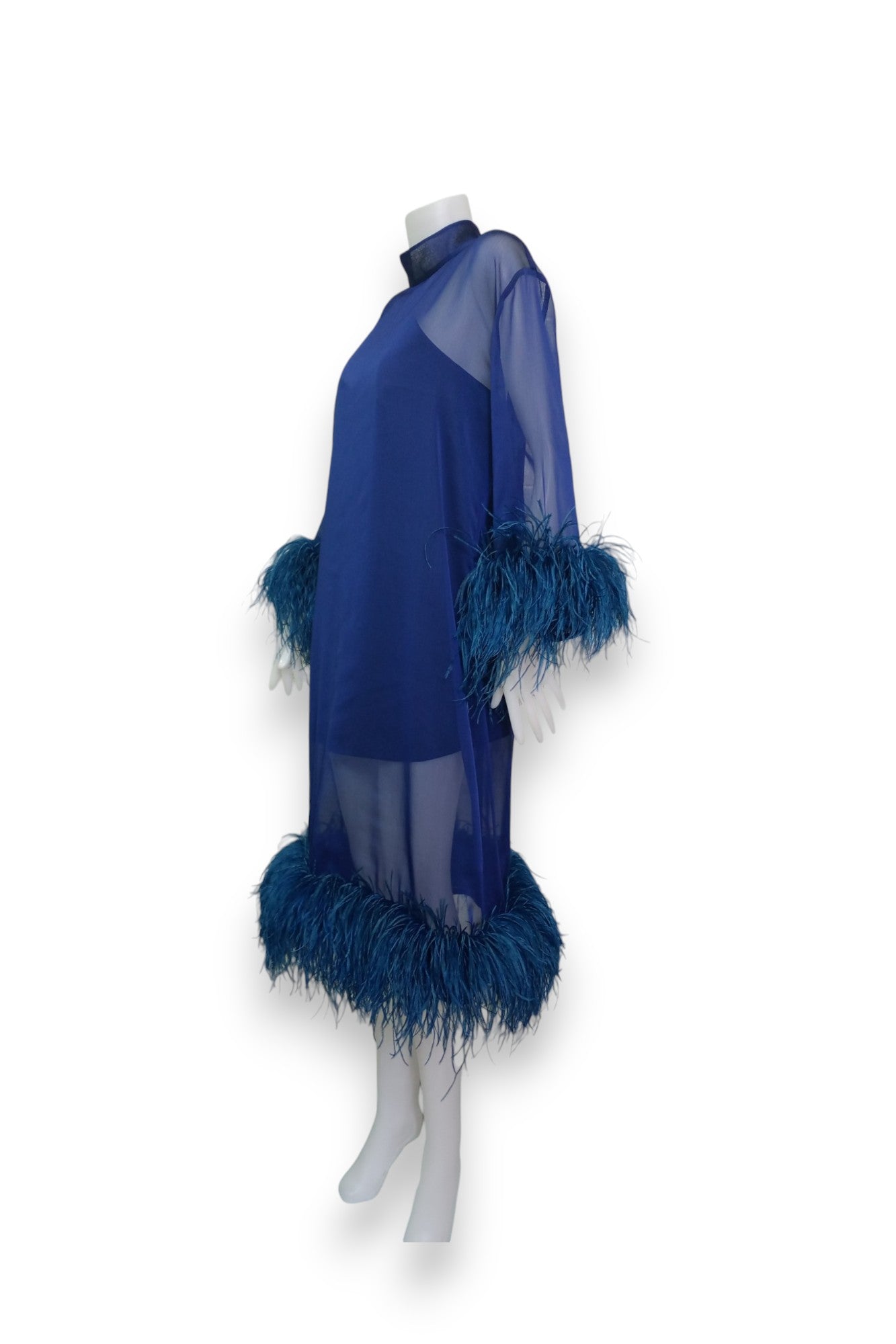 MARAYA Navy Blue Long sleeve maxi dress