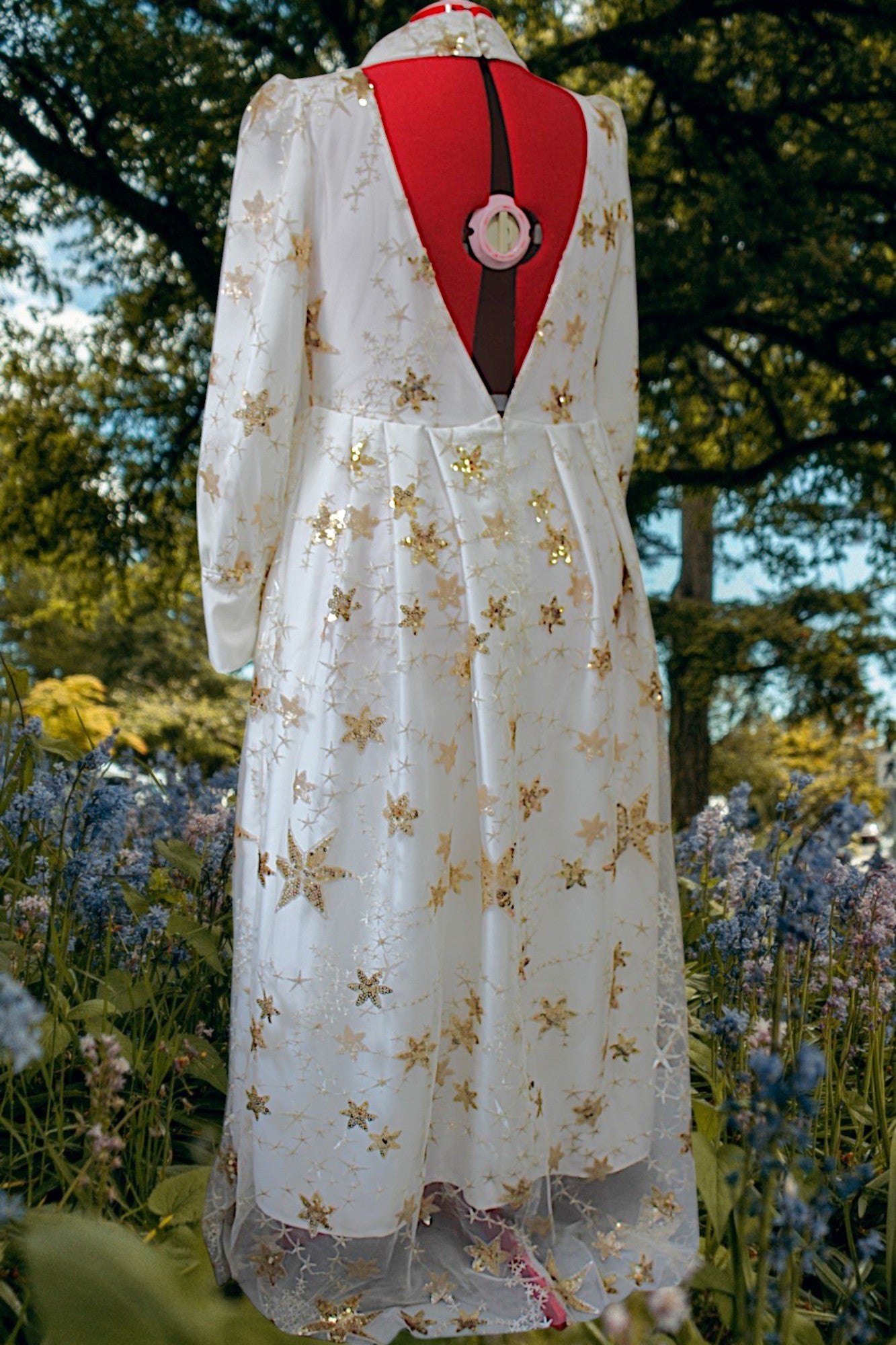 MARAYA Plus Size Wedding Maxi dress,Embroidery Star, Plus Size white lace dress,lace bridal gown,custom wedding dress,Long sleeve wedding dresses