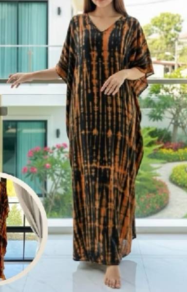 SD01 Tie Dyed Kaftan Dress, Long Kaftan Simple Dress, Bohemian Chic, Caftan for Effortless, Hand-Dyed Dress, Long Beach dress, tie dye dress