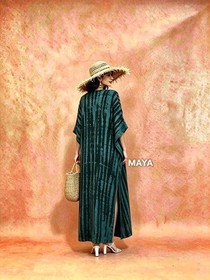 SD02 Tie Dyed Kaftan Dress, Long Kaftan Simple Dress, Bohemian Chic, Caftan for Effortless, Hand-Dyed Dress, Long Beach dress, tie dye dress (Copy)