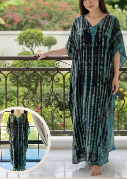 SD02 Tie Dyed Kaftan Dress, Long Kaftan Simple Dress, Bohemian Chic, Caftan for Effortless, Hand-Dyed Dress, Long Beach dress, tie dye dress (Copy)