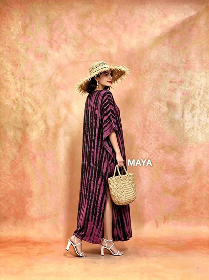 SD03 Tie Dyed Kaftan Dress, Long Kaftan Simple Dress, Bohemian Chic, Caftan for Effortless, Hand-Dyed Dress, Long Beach dress, tie dye dress (Copy) (Copy)
