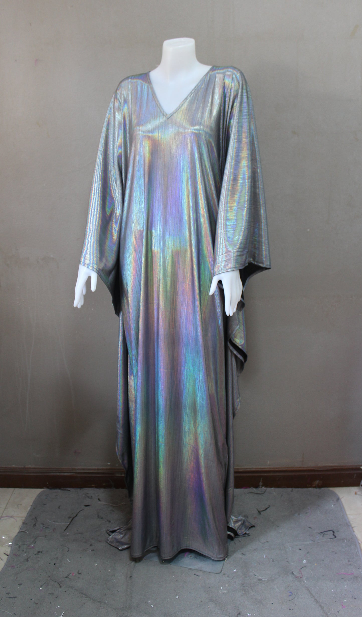 CERVIA Silver Black Sparkle kaftan dress, Party Dress
