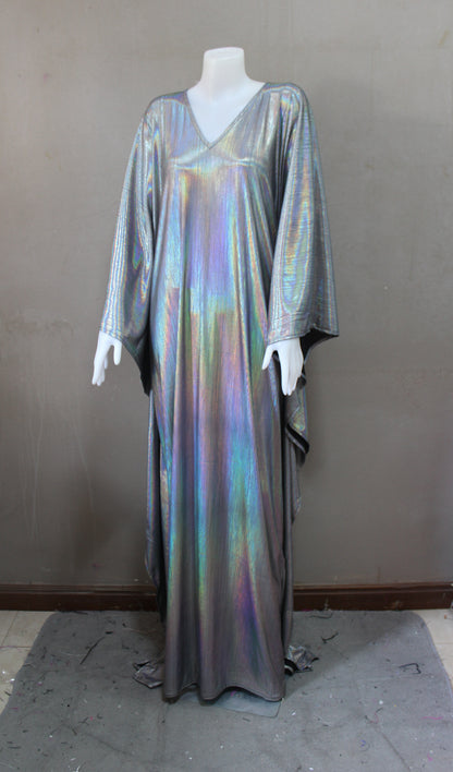 CERVIA Silver Black Sparkle kaftan dress, Party Dress