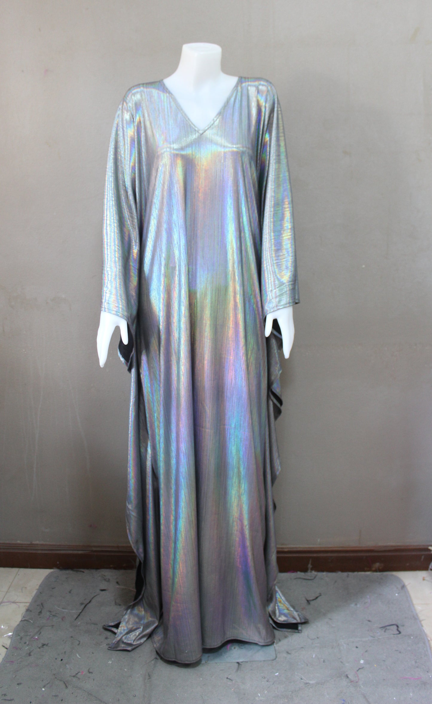 CERVIA Silver Black Sparkle kaftan dress, Party Dress