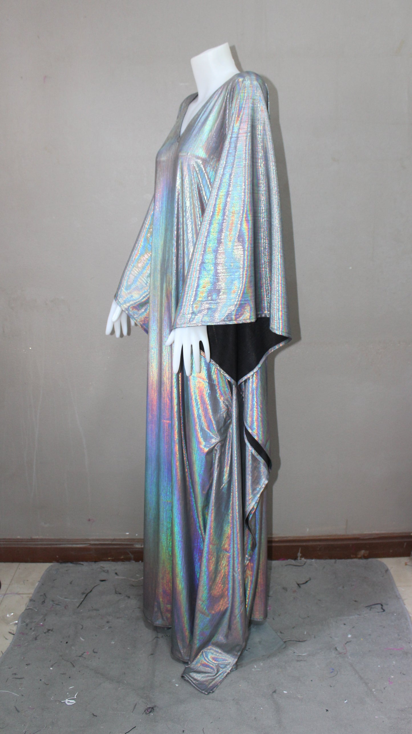 CERVIA Silver Black Sparkle kaftan dress, Party Dress