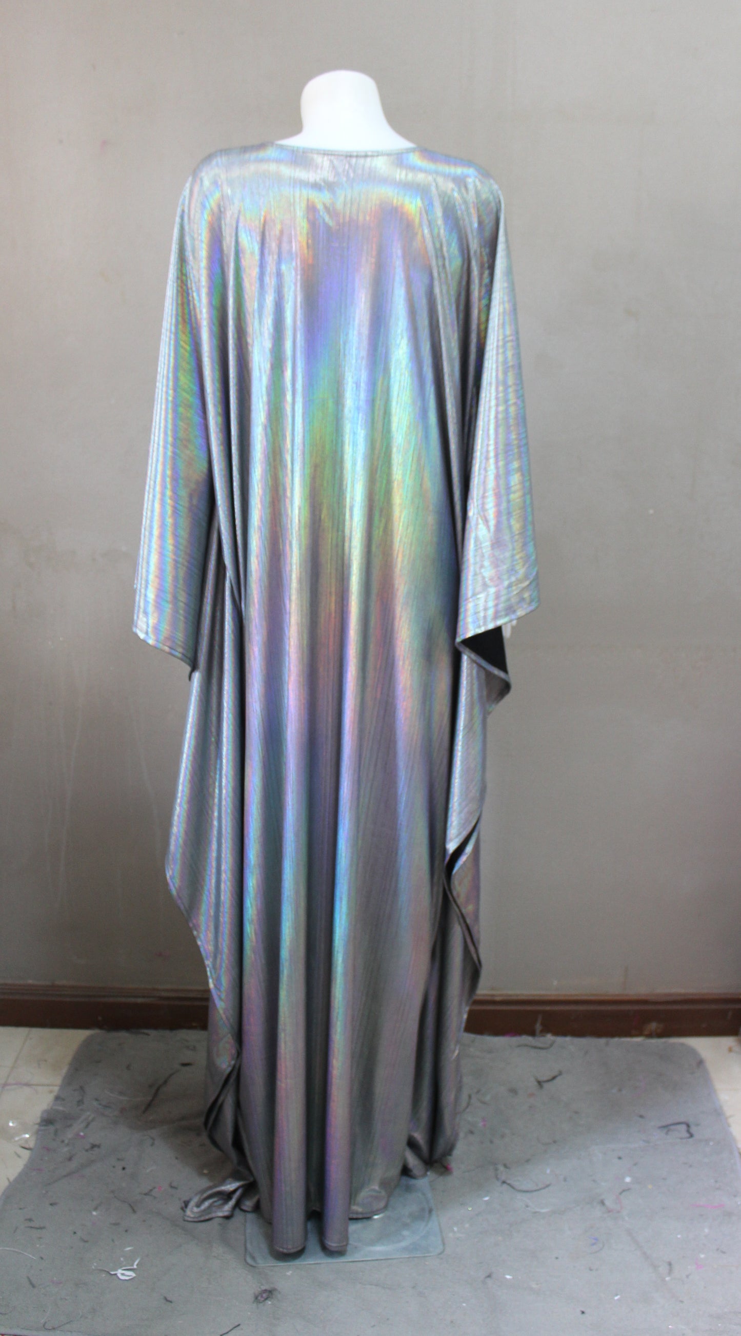 CERVIA Silver Black Sparkle kaftan dress, Party Dress