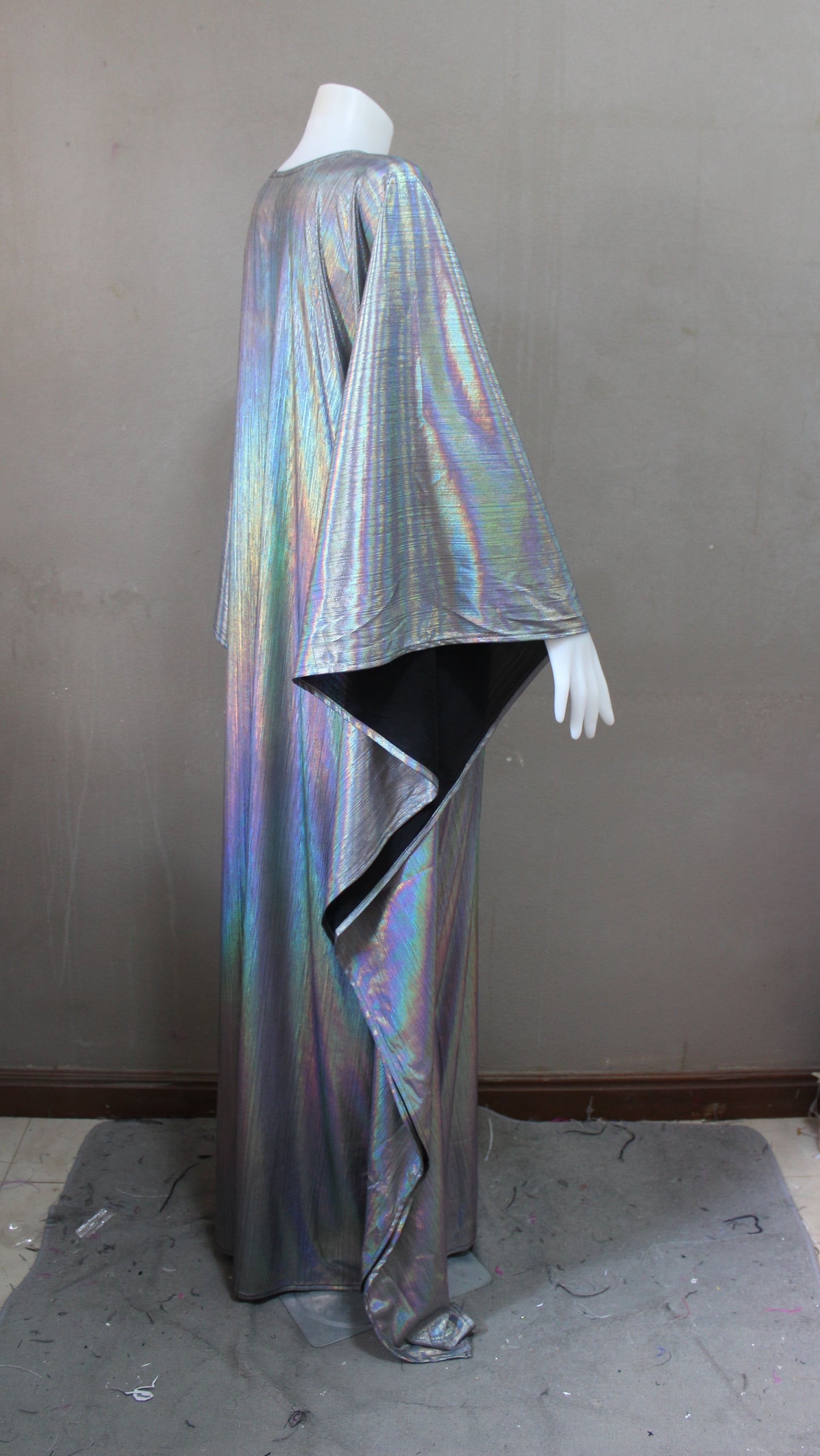 CERVIA Silver Black Sparkle kaftan dress, Party Dress