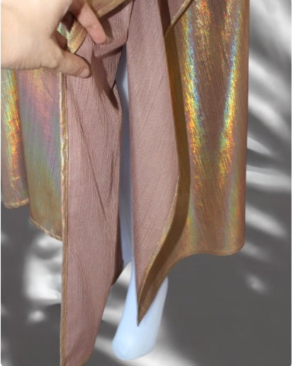 CERVIA Sparkle Kaftan Dress with Feathers, Party Robe