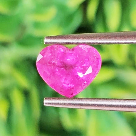 Vivid Pink Sapphire 1.24 Cts. Heart Shape with GFCOcertificate