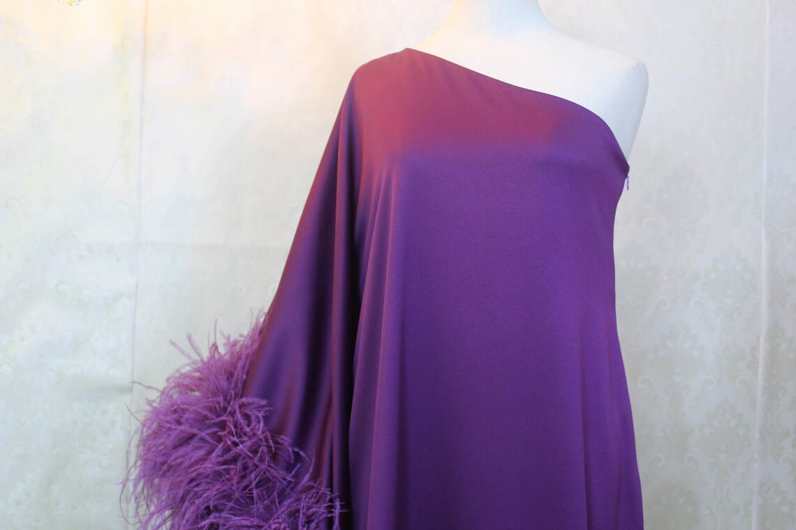 Plum Purple One-Shoulder Maxi Dress