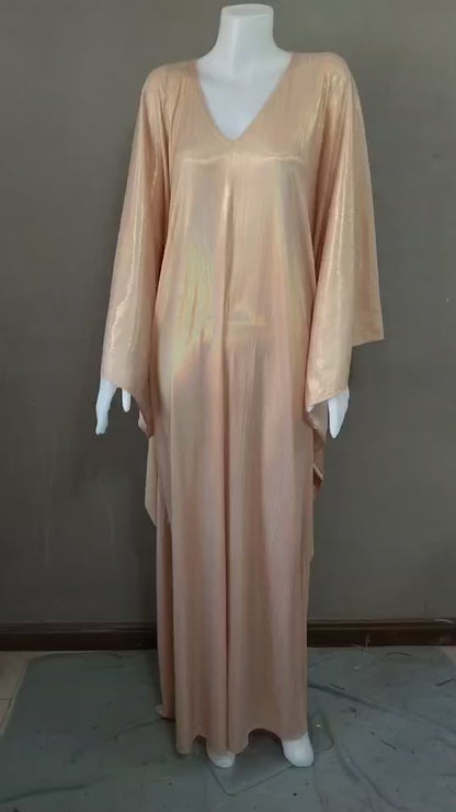 CERVIA Pink Pearl Sparkle Kaftan Dress, Party Cover-Up