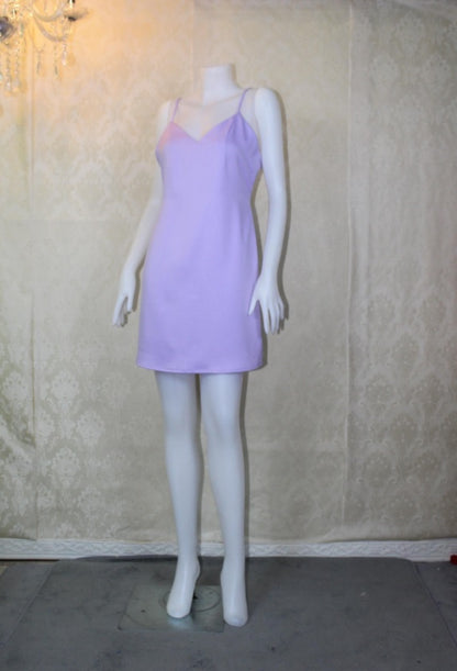 MARAYA Lavender Nightgown is made of high-quality satin fabric and provides comfortable use with metal adjustment straps, Mini Slip Dress.